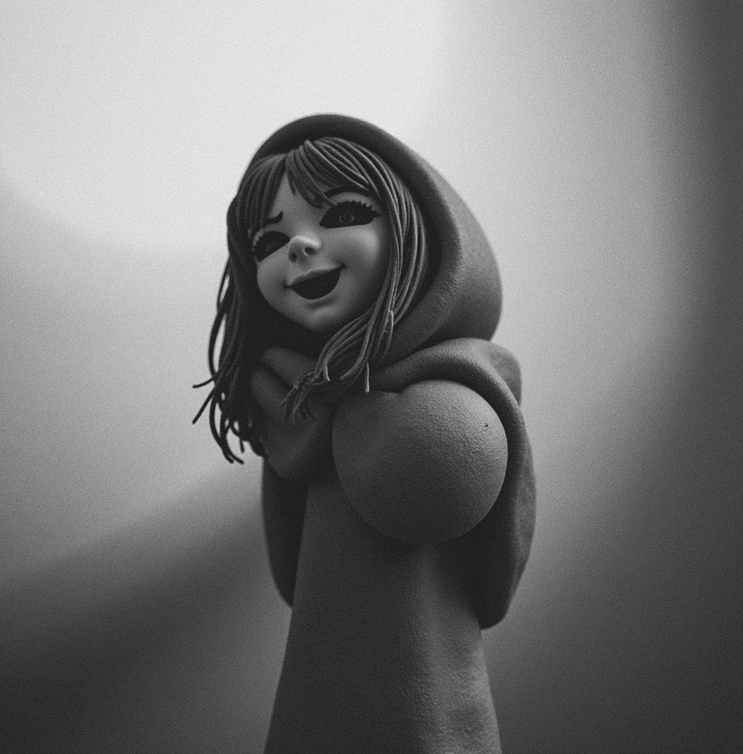Photo transformed into claymation anime style with AI — example 3
