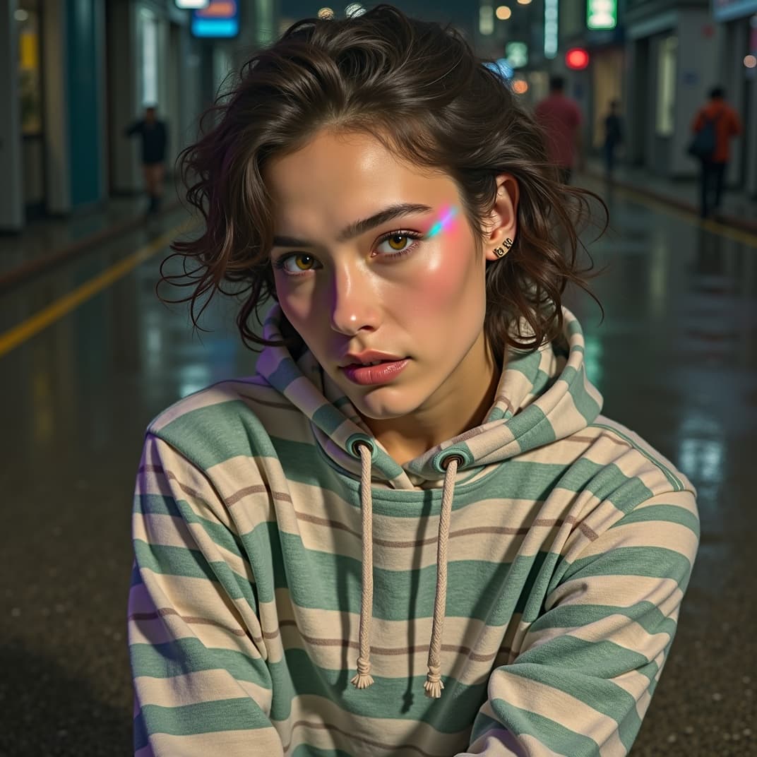 Photo transformed into cyberpunk neon style with AI — example 4