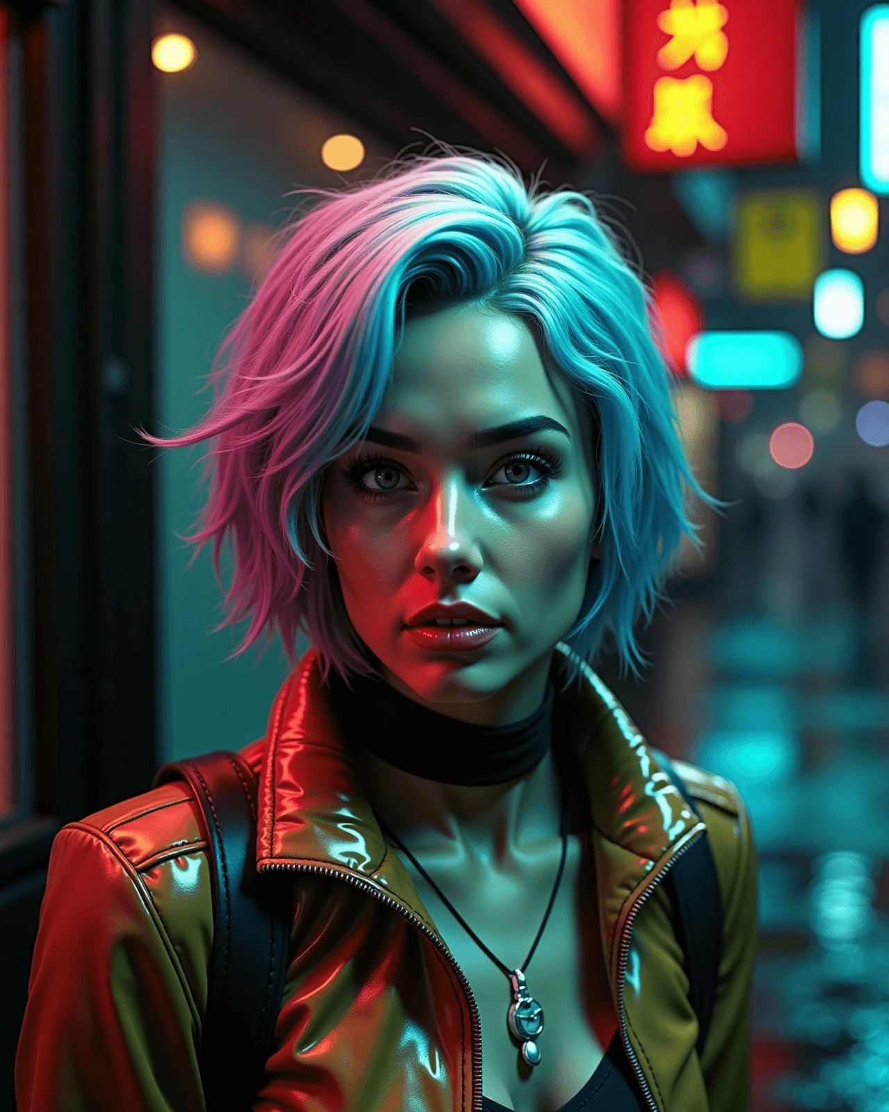Photo transformed with Cyberpunk Neon AI style