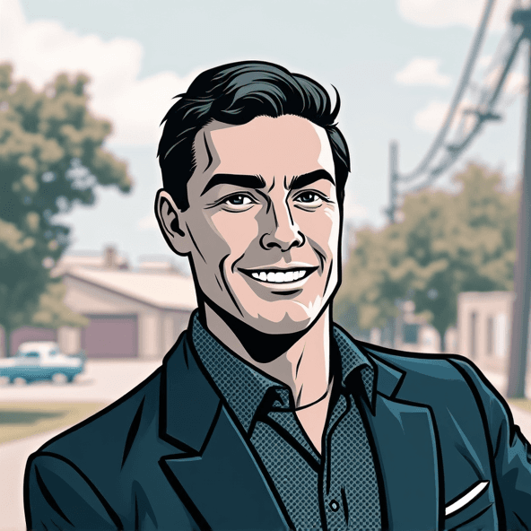 Photo transformed into comic pop art style with AI — example 6